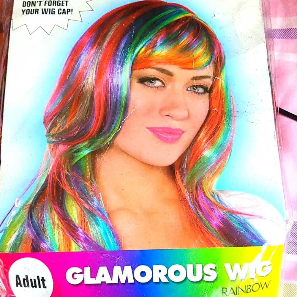 Rainbow wig